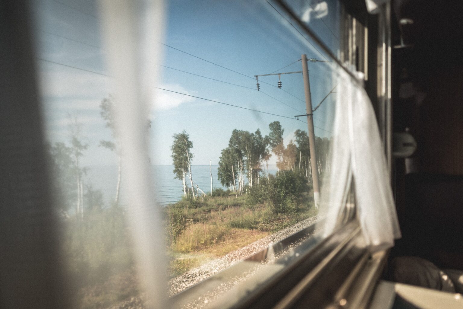 фото из окна поезда зимой